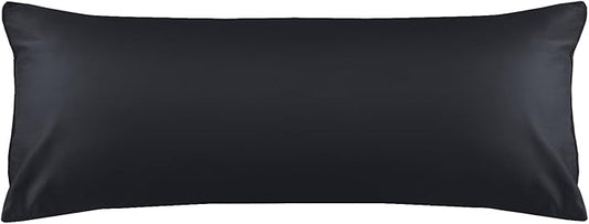 Warmstar Cotton Body Pillow Cover 1 Pack, 600 Thread Count Body Pillow case 20"x54", Long Body Pillow Case Cover Soft Breathable with Envelope Closure,Black