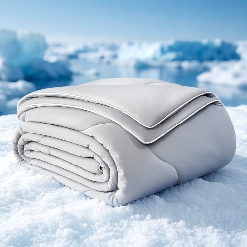 EASELAND Cooling Comforter Queen, Upgraded Double-Sided Q-MAX 0.45+