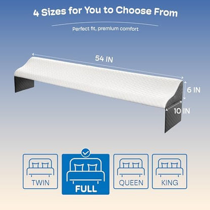 Simpledad Full Size Bed Wedge Pillows Headboard for Bed Gap Filler (0-8")