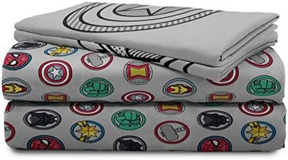 Marvel Avengers Iron Man Queen Comforter Set 7 Piece Kids Bedding, Multi
