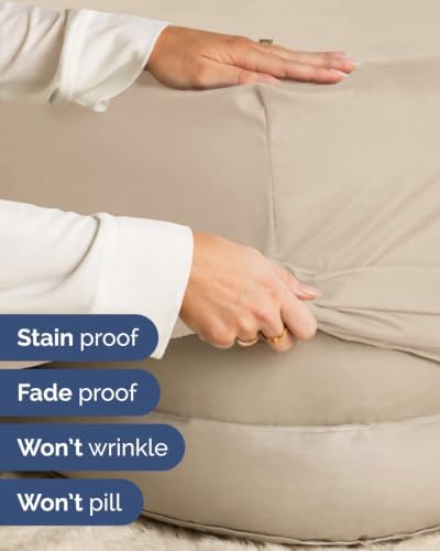 CGK Linens Extra Deep Flex Top Split Head King Fitted Sheet Only - Cream