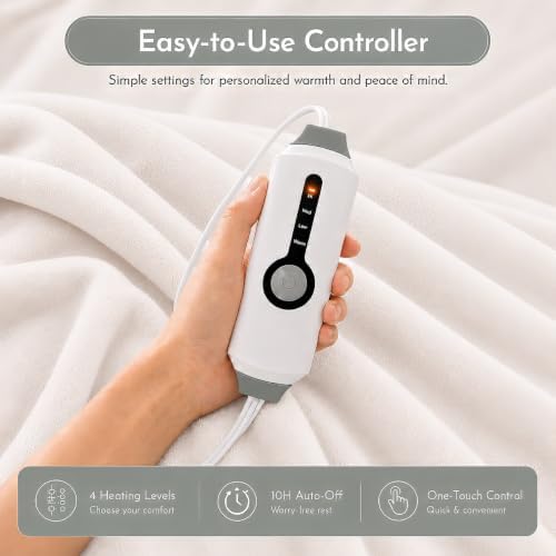 Electric Heated Blanket 84"x90" Queen Size, Beige