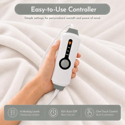 Electric Heated Blanket 84"x90" Queen Size, Beige
