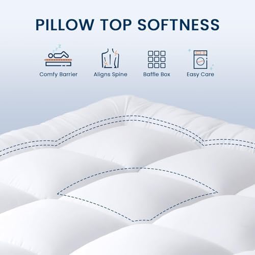 YUGYVOB Twin Mattress Topper Extra Thick, Cooling Plush Mattress Pad