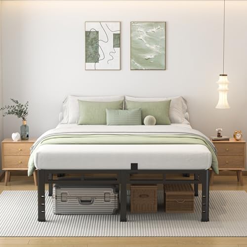 NKZ 2-in-1 Full Size Metal Platform Bed Frame, 14 Inch Heavy Duty Bed Base