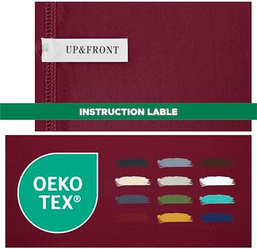 Box Spring Cover King Size-Burgundy Stretch Wrap Around 4 Sided Bed Skirt