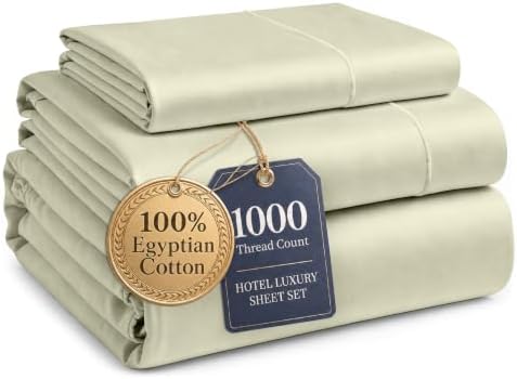 LANE LINEN Twinxl Sheets Set 1000 Thread Count 100% Egyptian Cotton - Linen