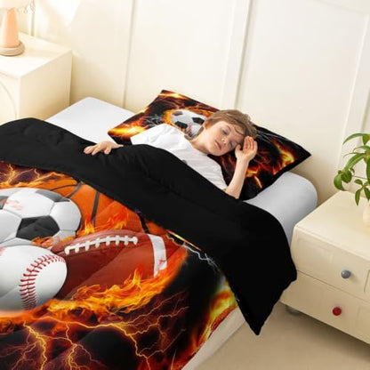Erosebridal 3D Sports Print Bedding Sets Queen -