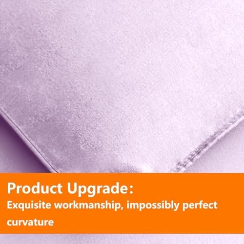 TAIMIT Light Purple Full Size Comforter Set - 7 Pieces, Bed in a Bag Bedding Sets with All Season Soft Quilted Warm Fluffy Reversible Comforter,Flat Sheet,Fitted Sheet,2 Pillow Shams,2 Pillowcases
