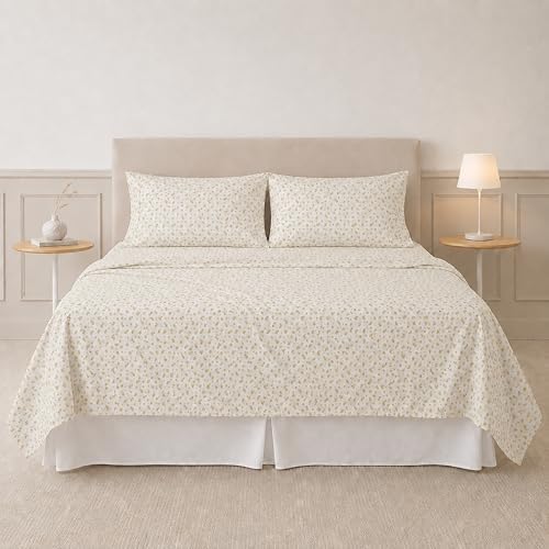 Modern Threads Silky Soft Microfiber and Wrinkle Free Sheets - Luxurious Microfiber Bed Sheets Includes Flat Sheet, Fitted Sheet with Deep Pockets, & Pillowcases Sweet Rose Gold, Queen