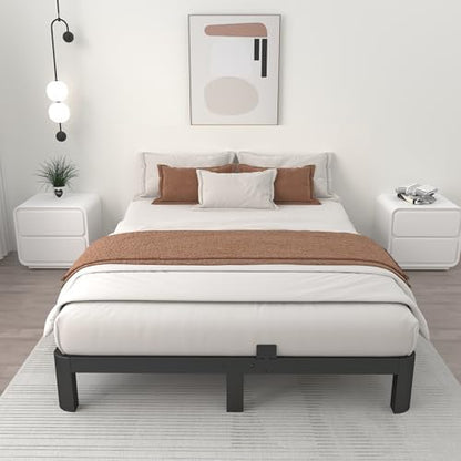 ITIMIDI 6 Inch King Platform Bed, Heavy Duty Steel, No Box Spring, Black