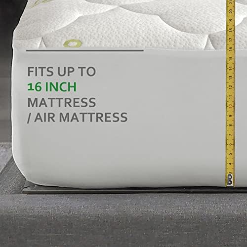 Queen Size Mattress Pad Cover Air Thick Quilted Topper, Bamboo Viscose