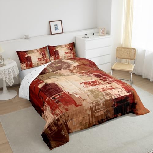 Feelyou Buffalo Check Comforter Set King Size Kids Duvet