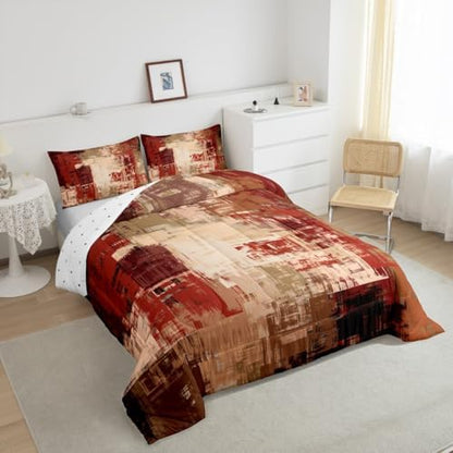 Feelyou Buffalo Check Comforter Set King Size Kids Duvet