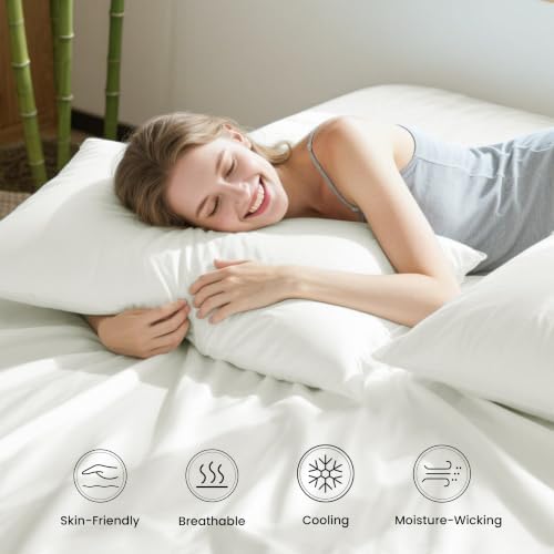 Love's cabin 100% Rayon Derived from Bamboo, King Size Sheet Set, 6 Pieces