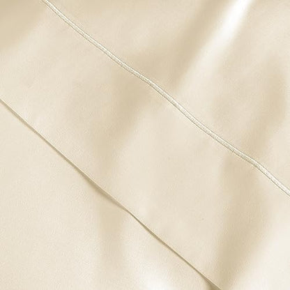 LANE LINEN 100% Egyptian Cotton Bed Sheets Twin XL, Long Staple Soft & Comfy Sateen Weave No Pill Fade Resistant Machine wash Extra Long Twin Sheets for Hospital Bed -Moonstone