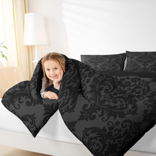 Feelyou Gothic Damask Comforter Set Queen Size Bedding Set