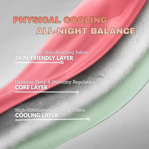 Eastsora Cooling Comforter Queen Size, Cooling Blanket for Hot Sleepers, Q-Max 0.45 Reversible Summer Comforter, Lightweight Breathable Bedding for Night Sweats(Pink+Green)