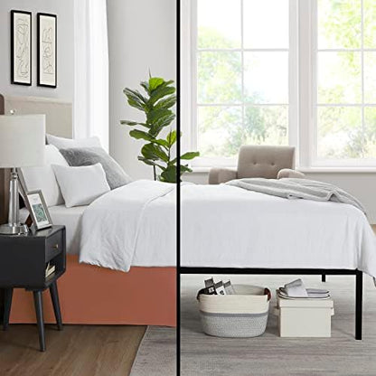 Nestl Rust Full XL Bed Skirt - Full XL Size Bed Skirt 14 Inch Drop - Brushed Microfiber Bed Skirts - Hotel Quality Pleated Bed Skirt - Shrinkage & Fade Resistant