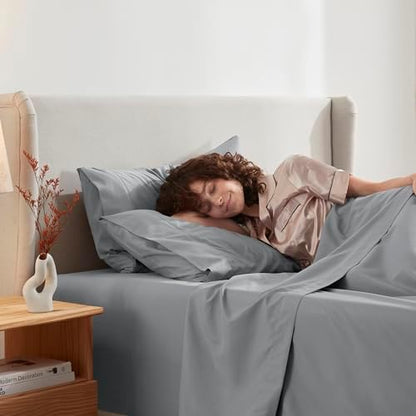 Nestl Split King Sheet Set - Bed Sheets - Grey - 5-Piece Deep Pocket
