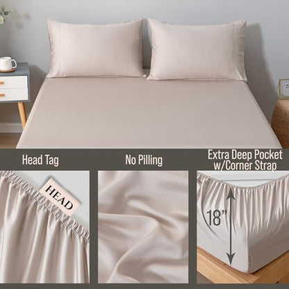 Bella Coterie Luxury Bamboo Viscose California King Size Fitted Sheet Only