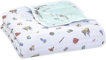 aden + anais Dream Blanket-Muslin Baby Blankets for Girls & Boys-Ideal Lightweight Newborn Nursery & Crib Blanket-Unisex Toddler & Infant Bedding-Shower & Registry Gift, Hogwarts Essentials