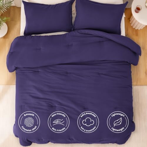 Love's cabin Purple Twin/Twin XL Comforter Set, 2-Piece Prewashed Bed Set