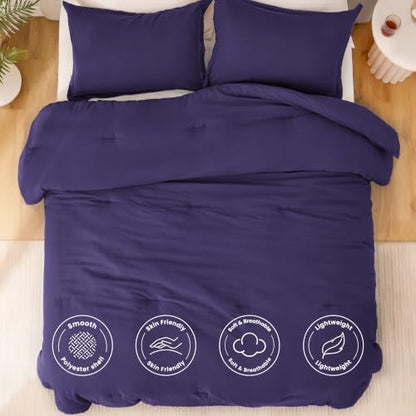 Love's cabin Purple Twin/Twin XL Comforter Set, 2-Piece Prewashed Bed Set