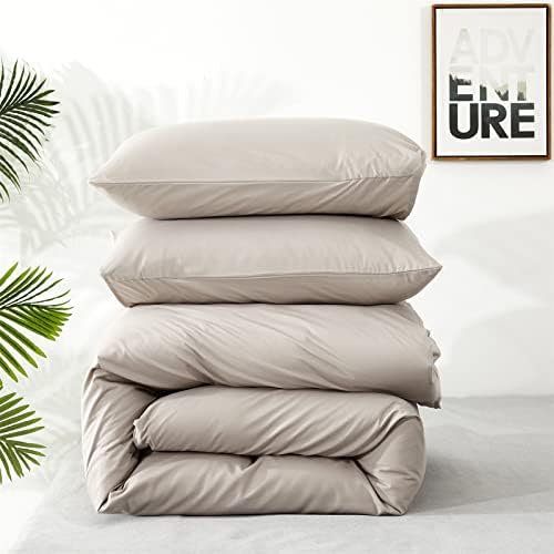 Wellboo Beige Khaki Comforter Full Size Boho Oatmeal Bedding Taupe Quilts