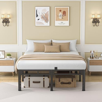 NKZ King Size Metal Platform Bed Frame, 22 Inch Dual-Layer Heavy Duty Base