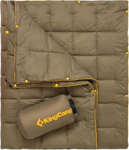 KingCamp Ultralight Camping Blanket, Wearable Packable Blanket 69" x 53"