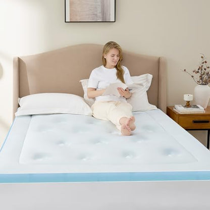 Hansleep King Mattress Topper Memory Foam,King Size Pillow Top Mattress Pad