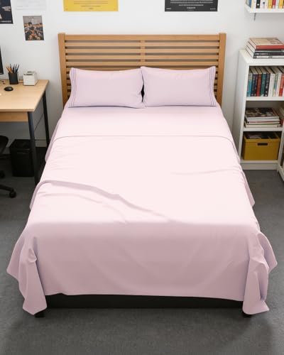 Full XL Sheets - 4 Piece Full XL Sheet Set - Soft & Cooling - Lavender Pink