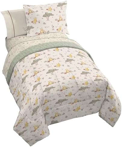 Jay Franco Kids Bed Set, Beige, Winnie The Pooh, 7 Piece Full