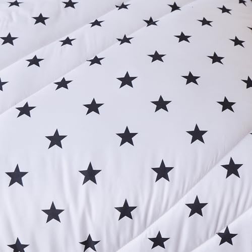 Caressma Star Galaxy White Comforter Set Twin Size 2pcs with Pillowcase