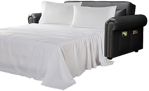 Kingnex Twin Sleeper Sofa Bed Sheets for 36x72 Pull Out Sofa Bed White