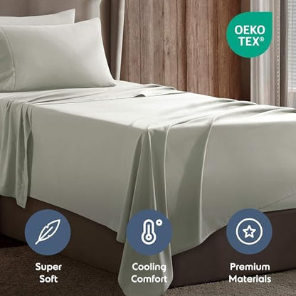 Nestl Twin XL Sheet Set - Bed Sheets - Off White - 3-Piece Deep Pocket