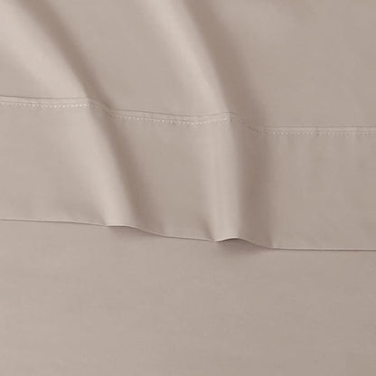 Amazon Basics Lightweight Super Soft Easy Care Microfiber 3-Piece Twin XL Sheet Set with 14-Inch Deep Pockets, Taupe, Solid