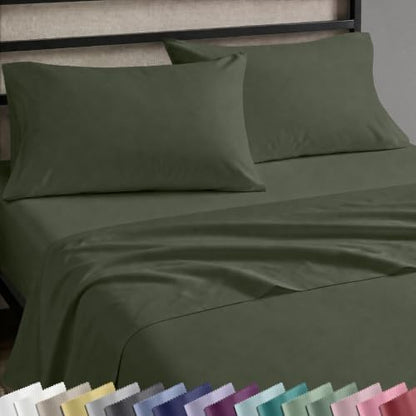 Soft Natural 100% Cotton Sateen Dorm Sheets Twin XL Set, 3 Pc Set
