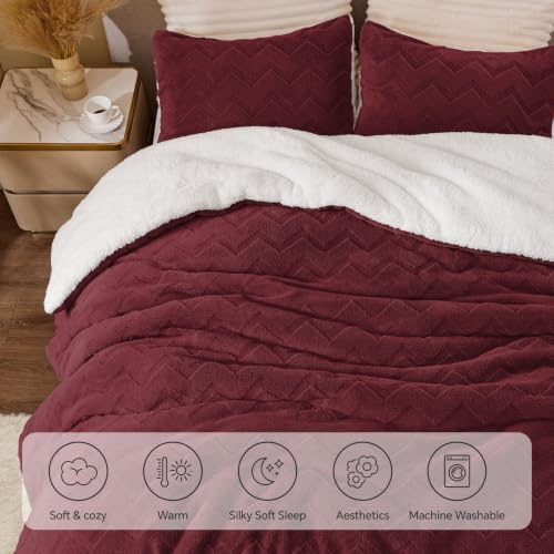 BEDELITE Fluffy Sherpa Twin Comforter Set,Caramel