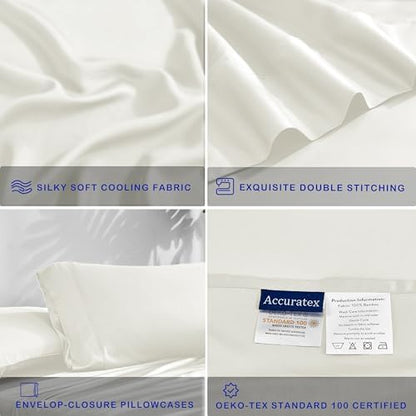ACCURATEX Cooling Sheets for Hot Slppers, Twin Size, Ivory