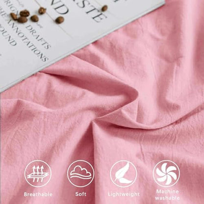 Queen Size Comforter Set 3 Piece, Pink, 90x90 inch