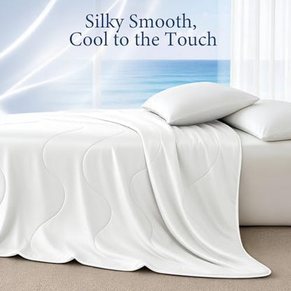 Cooling Comforter for Hot Sleepers, Twin 68x90, Arctic White