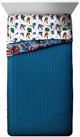 Marvel Comics Iron Man Twin Comforter Set 4 Piece Kids Bedding, Multi