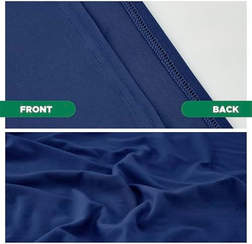 Box Spring Cover King Size-Navy Stretch Wrap Around 4 Sided Bed Skirt