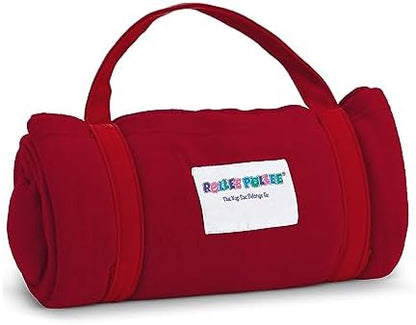 ROLLEE POLLEE Nap Sac Roll Up Napping Blanket with Attached Pillow for Preschool/Daycare, Super Soft with Elastic Straps, Fits Most Mats and Cots