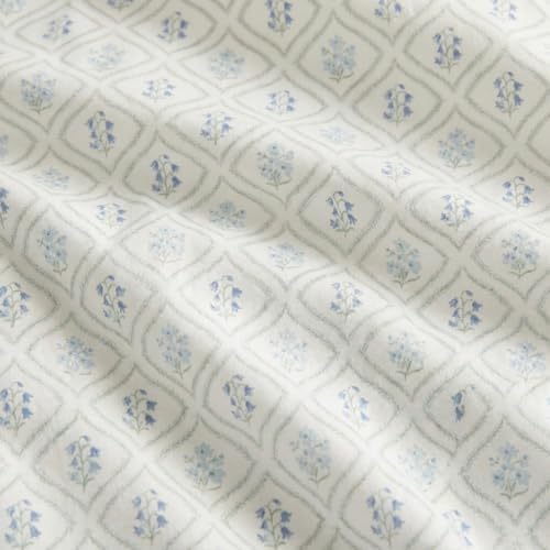 Martha Stewart - King Sheet Set with Fitted Sheet & Pillowcases, Cotton Percale Bedding with a Smooth Feel, Deep Pocket, Costa Blue