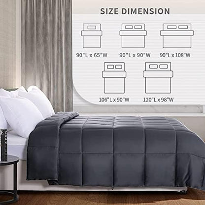 NEXHOME PRO Cooling Lightweight Comforter Super King, Organic Natural Viscose from Bamboo Duvet Insert?Down Alternative Summer Bedding Blanket for Hot Sleepers,8 Corner Tabs(98"x 120")