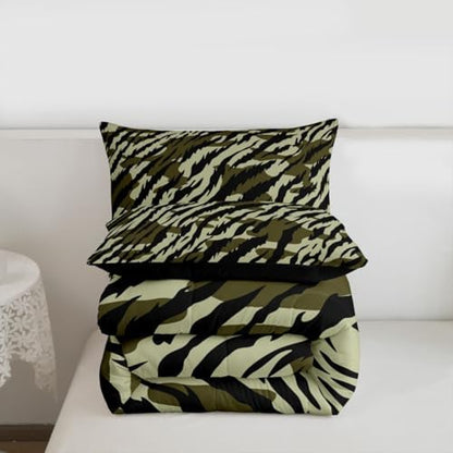 Feelyou Camouflage Comforter Set King Size Military Style Bedding Set for Kids Boys Girls Army Green Duvet Quilt Green Camo Bedroom Decor Microfiber 3 Pcs with 2 Pillow Cases