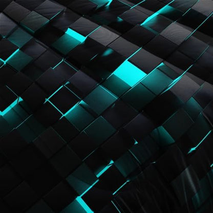 Geometric Turquoise Black Comforter Set,Light Honeycomb 3 Piece Bedding Set Twin Size for Teen Boys,Modern Quilt Set Geometry Decor,Microfiber Lightweight 1 Comforter 2 Pillowcases All Season